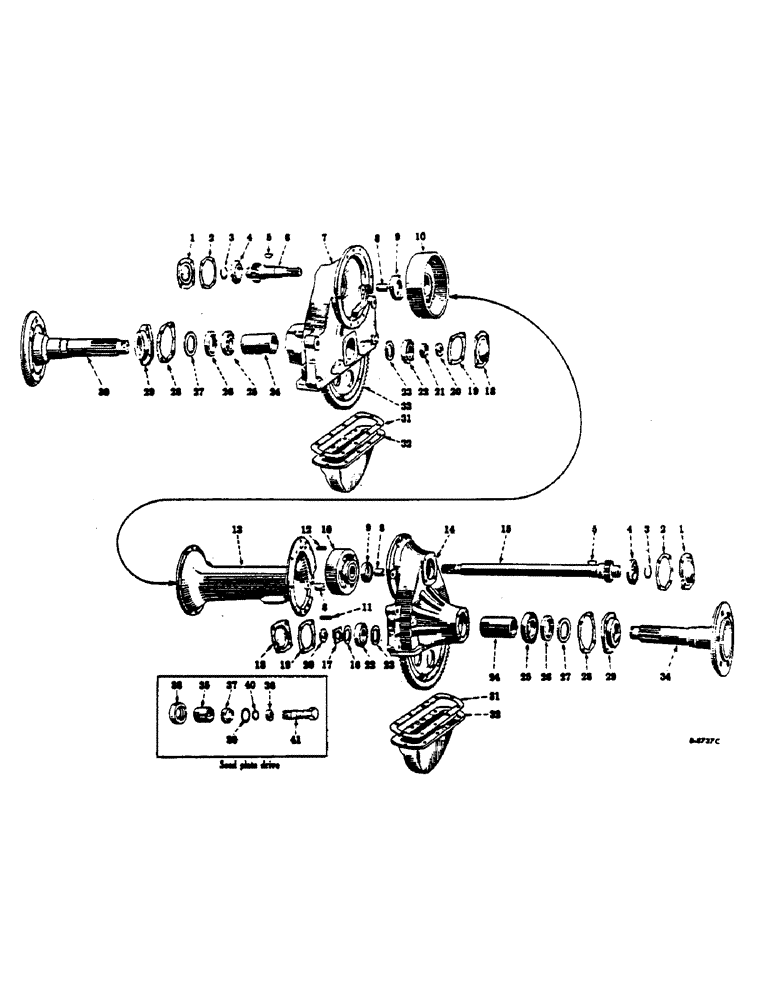 Схема запчастей Case IH 130 - (07-12) - DRIVE TRAIN, FINAL DRIVE (04) - Drive Train