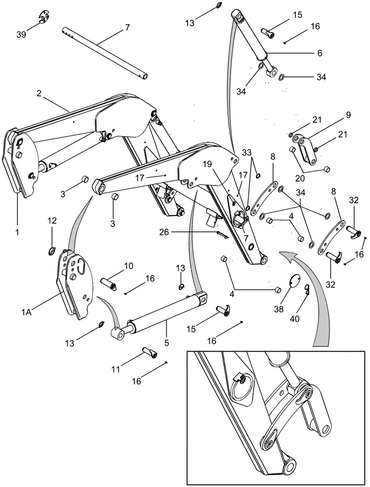 Схема запчастей Case IH LX232 - (09-02) - FRAME - WITHOUT SELF-LEVEL - ASN CAE0021674 (09) - CHASSIS/ATTACHMENTS