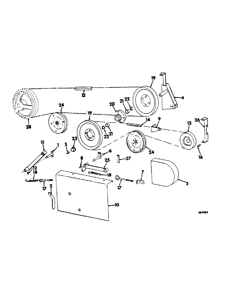 Схема запчастей Case IH 914 - (20-14) - SEPARATOR, STRAW CHOPPER DRIVE, SERIAL NUMBER 897 AND BELOW Separation