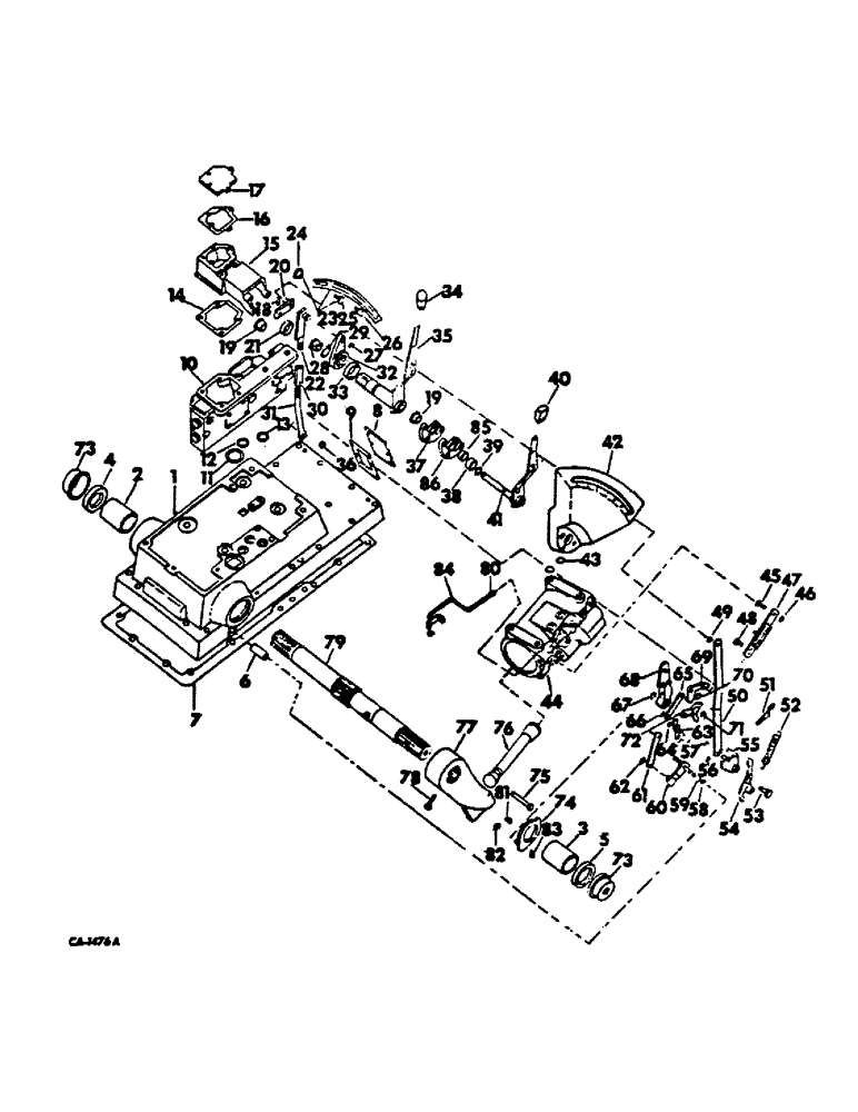 Схема запчастей Case IH 766 - (10-49) - HYDRAULICS, DRAFT CONTROL (07) - HYDRAULICS