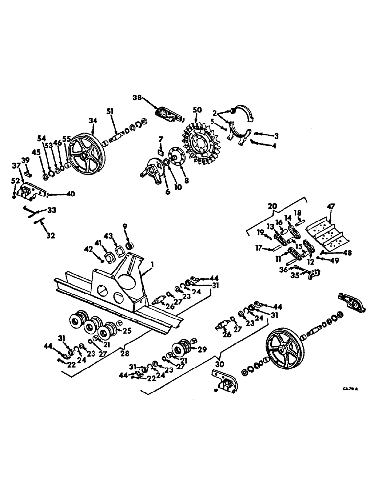 Схема запчастей Case IH 715 - (15-03) - WHEELS AND TRACTION, TRACK, CHAIN AND FRAME, SERIAL NO. 8000 AND BELOW Wheels & Traction