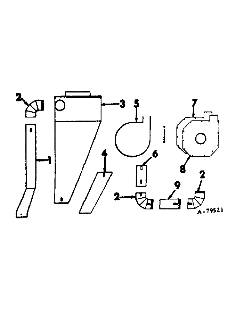 Схема запчастей Case IH 105 - (A-17) - MILL DUST COLLECTOR 