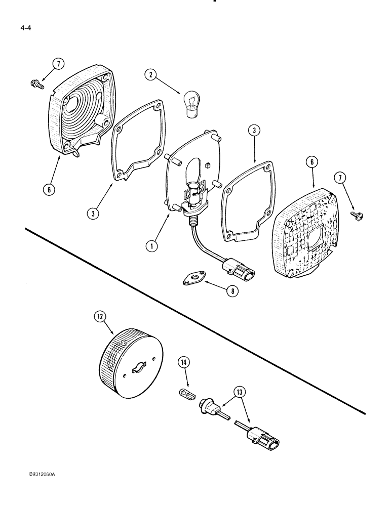 Схема запчастей Case IH 1840 - (4-4) - TURN SIGNAL LAMP 
