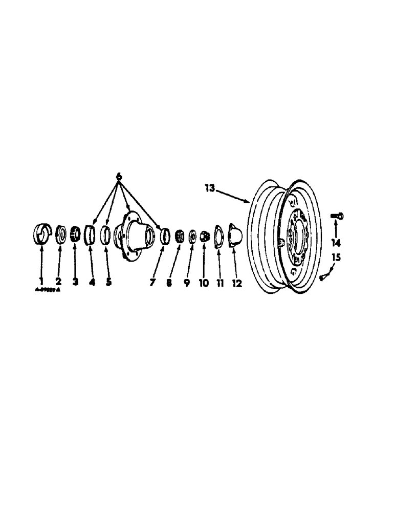 Схема запчастей Case IH 544 - (L-03) - WHEELS AND WHEEL WEIGHTS, FRONT WHEELS, FARMALL TRACTORS W/ HEAVY DUTY ADJ. WIDE THREAD FRONT AXLE Wheels & Wheel Weights