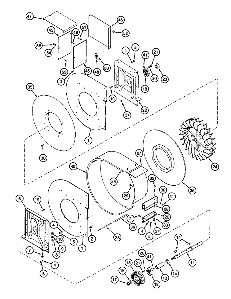 Схема запчастей Case IH 2044 - (9C-06) - FRONT FAN, 2044 COTTON PICKER (15) - HANDLING SYSTEM