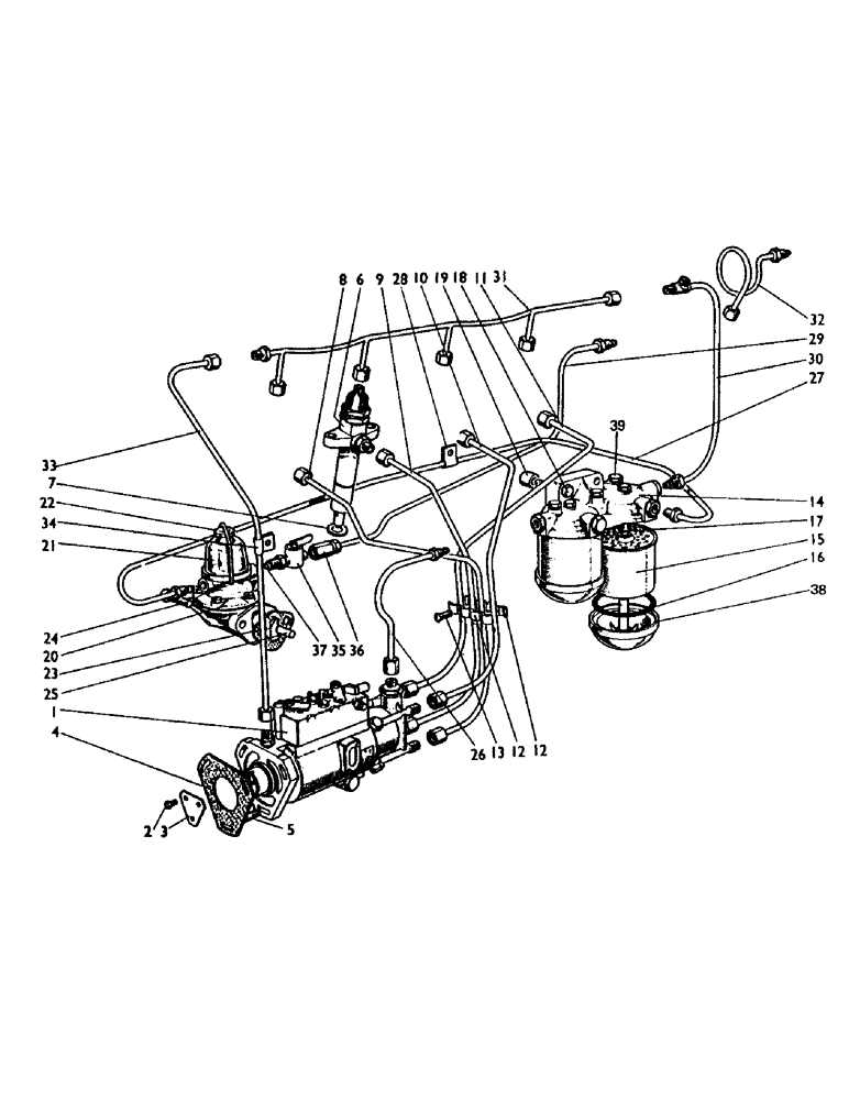 Схема запчастей Case IH 990 - (A12) - ENGINE, INJECTION PUMP AND FUEL SYSTEM, 990, 995 AND 996 TRACTORS (01) - ENGINE