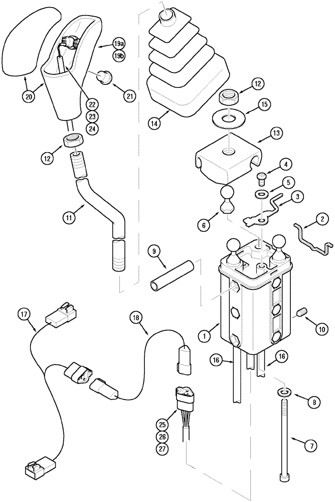 Схема запчастей Case IH CX80 - (09-15) - CONTROL LEVER LOADER CONTROL (09) - CHASSIS/ATTACHMENTS