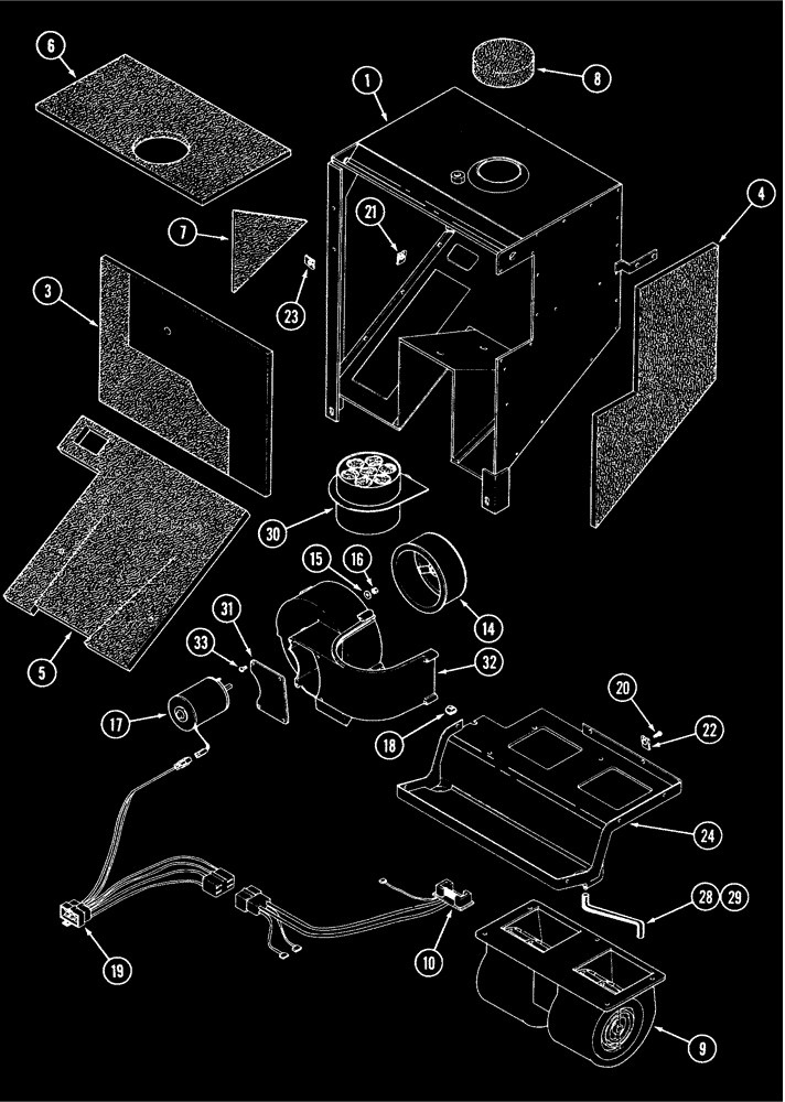 Схема запчастей Case IH 9210 - (9-101C) - AIR CONDITIONER & HEATER MODULE ASSEMBLY, INTERNAL COMPONENTS, P.I.N. JEE0031850 AND AFTER (CONTD) (09) - CHASSIS/ATTACHMENTS