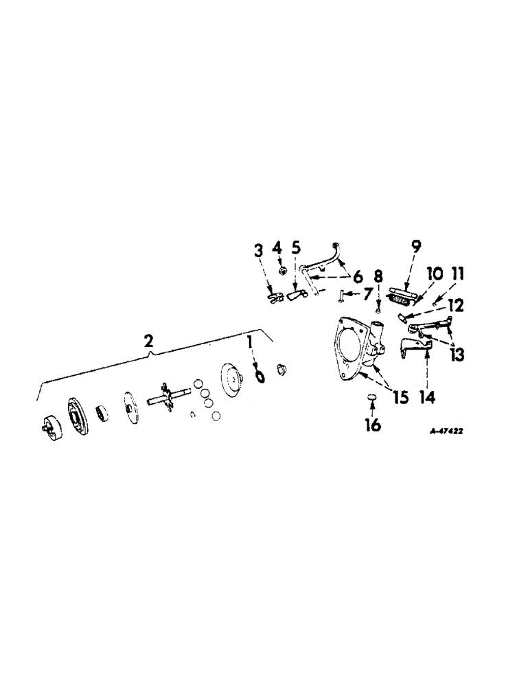 Схема запчастей Case IH 414 - (234) - GOVERNOR AND CONNECTIONS (10) - ENGINE