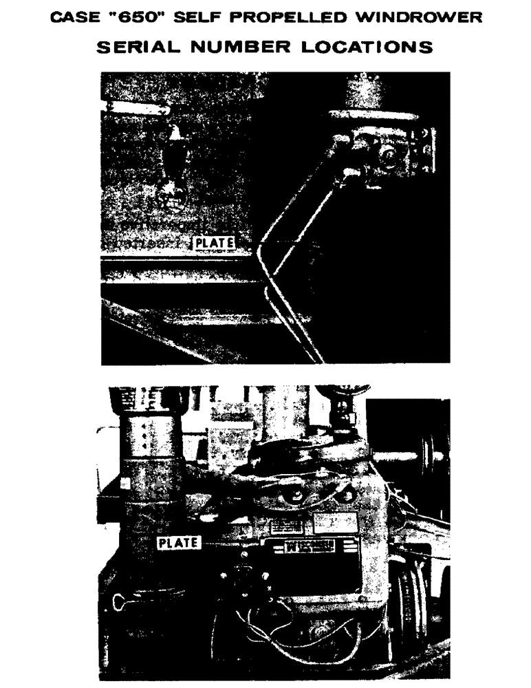 Схема запчастей Case IH 650 - (02) - SERIAL NUMBER LOCATIONS 
