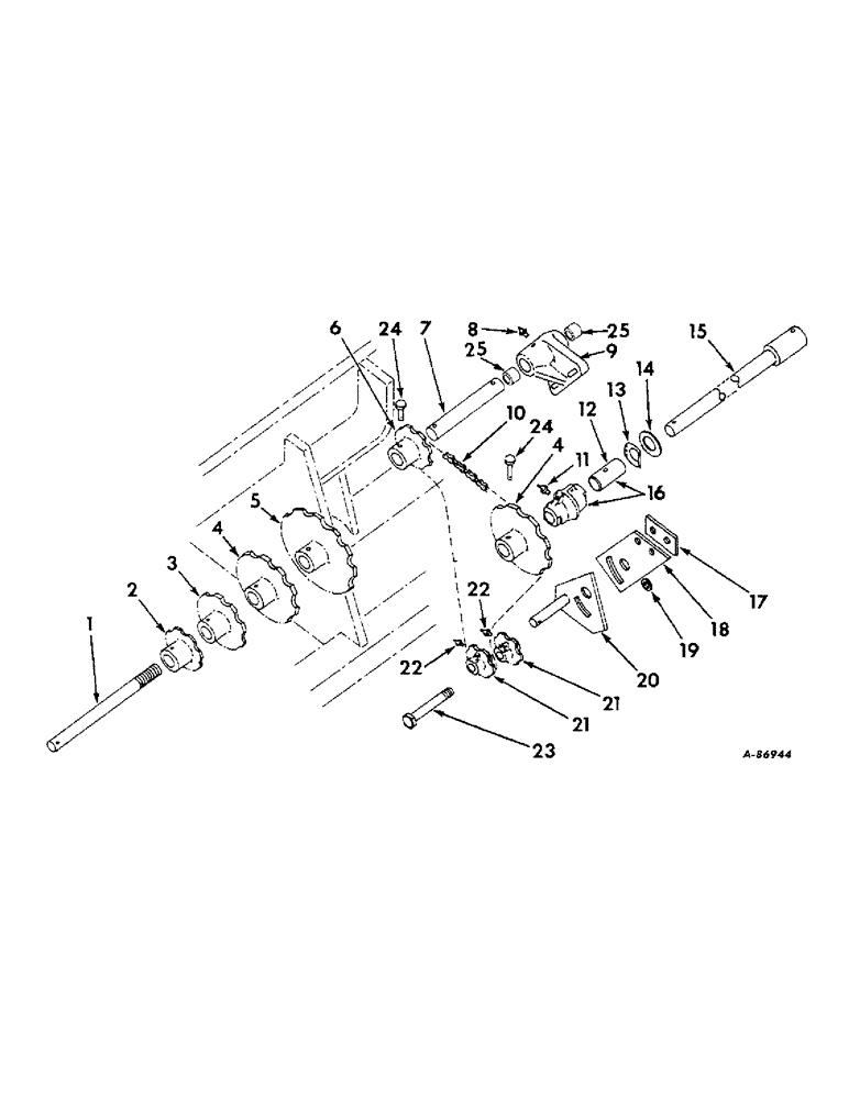 Схема запчастей Case IH DRY - (A-054) - DRY FERTILIZERS, DRIVE UNIT 