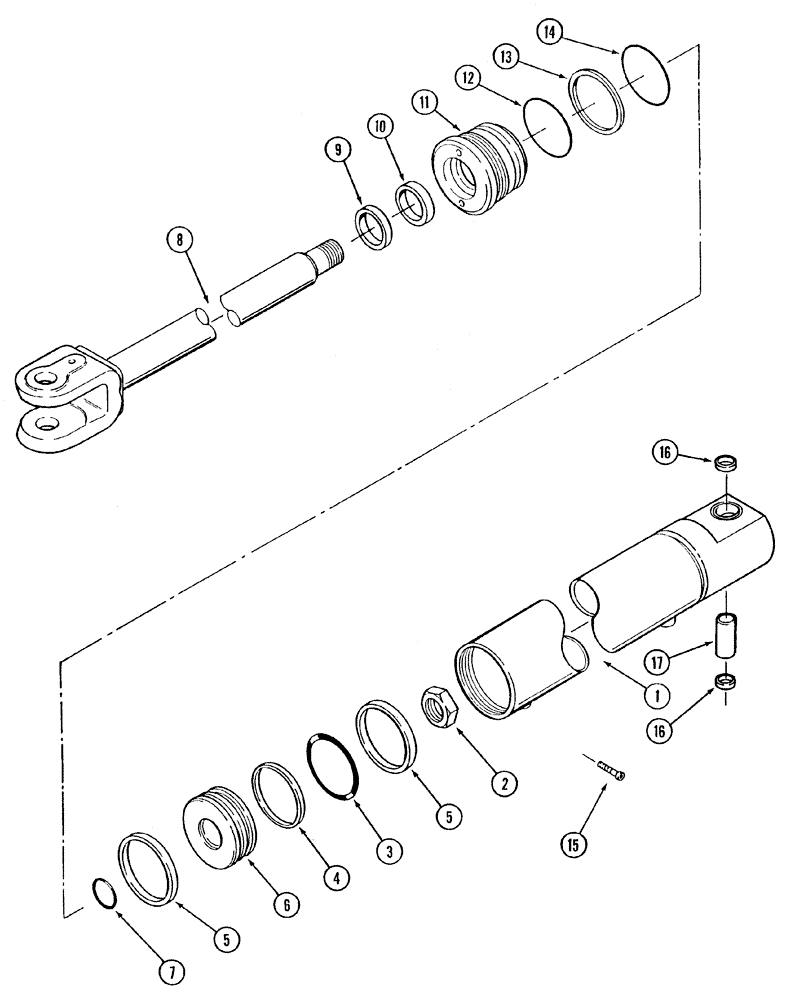 Схема запчастей Case IH STX325 - (05-03[03]) - CYLINDER ASSY - STEERING, WITHOUT SENSOR (05) - STEERING