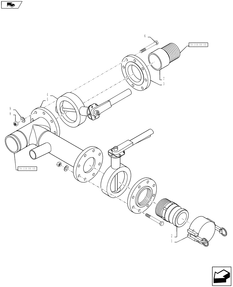 Схема запчастей Case IH 610 - (78.110.08.AA) - SUCTION MANIFOLD (78) - SPRAYING