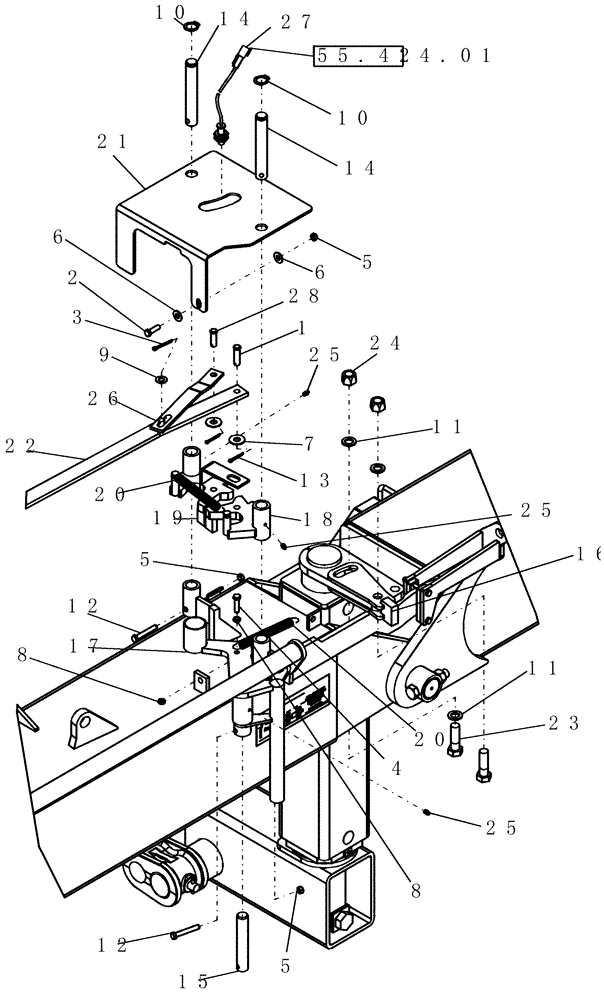 Схема запчастей Case IH 700 - (39.100.16) - LATCH, LOCKING CASTER (39) - FRAMES AND BALLASTING