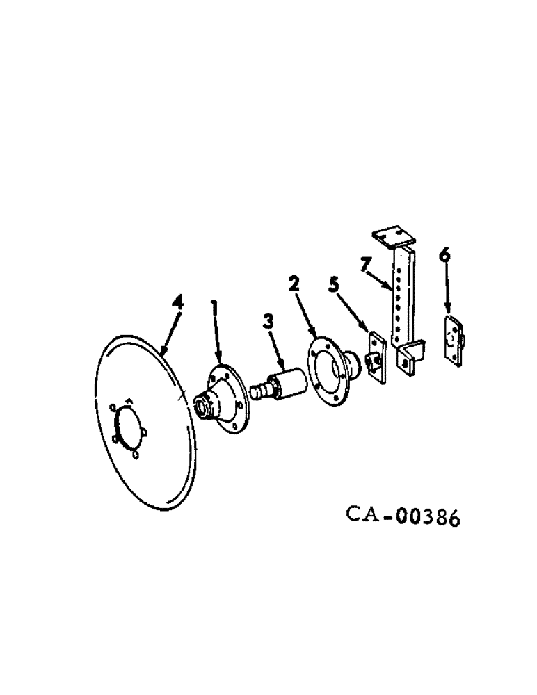 Схема запчастей Case IH 386 - (AF-12[A]) - DISK FURROWING ATTACHMENT, 12 IN., QUANTITIES SHOWN ARE PER ROW 