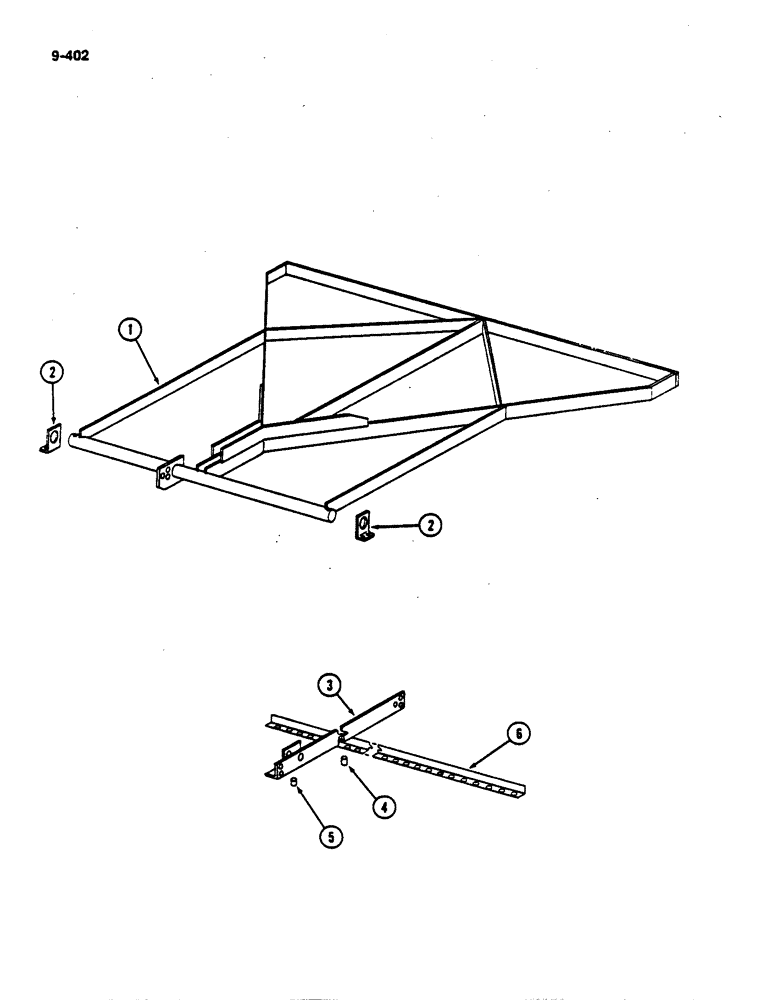 Схема запчастей Case IH 782 - (9-402) - BASKET DISTRIBUTOR (09) - CHASSIS ATTACHMENTS