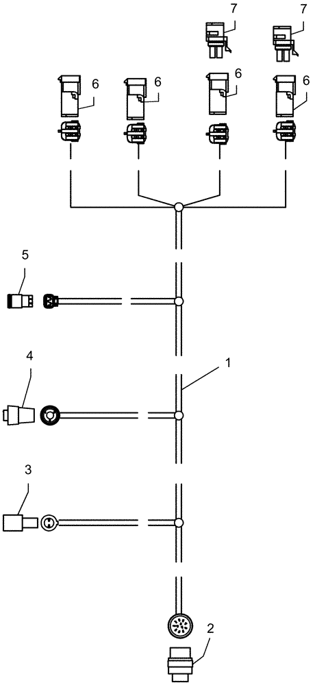 Схема запчастей Case IH 1240 - (55.100.25) - ELECTRICAL - HARNESS 398139A2, LIQUID FERTILIZER (55) - ELECTRICAL SYSTEMS