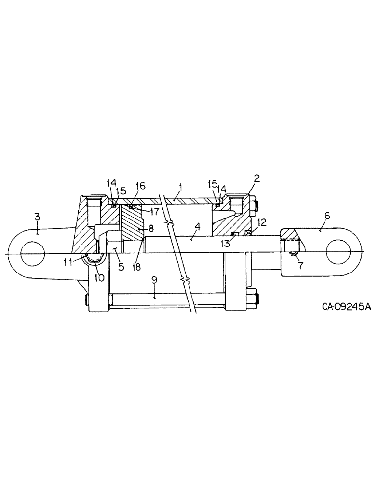 Схема запчастей Case IH 800 - (05-45) - WHEELS, HYDRAULIC CYLINDER, IOWA INDUSTRIAL, 5 X 12 INCH DOUBLE ACTING UNITS W, X AND Y (06) - POWER TRAIN