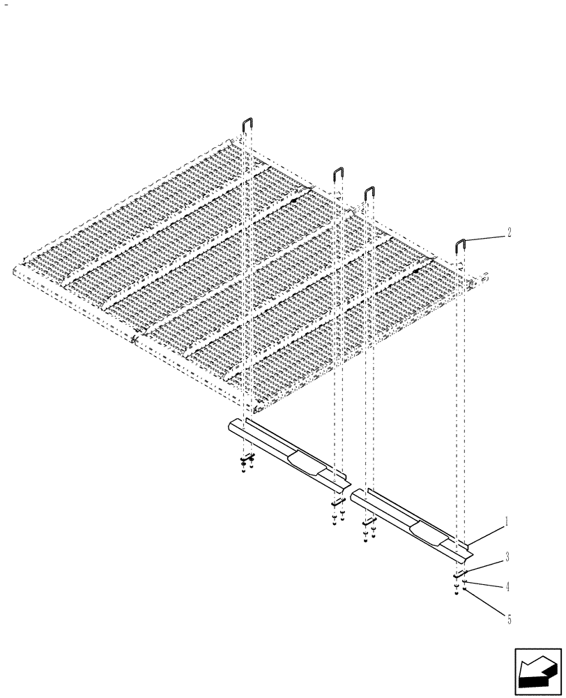 Схема запчастей Case IH 9010 - (74.118.03) - AIR DAM, LOWER SIEVES - 9010 (74) - CLEANING