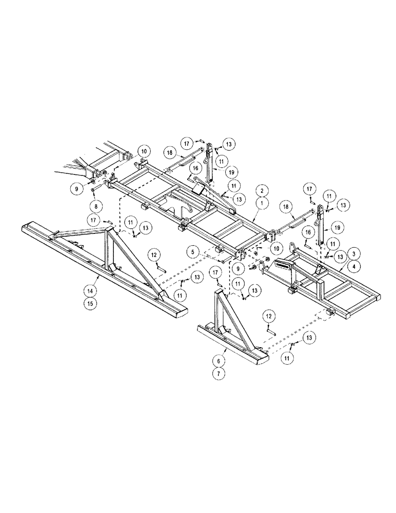 Схема запчастей Case IH CONCORD - (B10) - WING FRAMES, 50 FOOT 