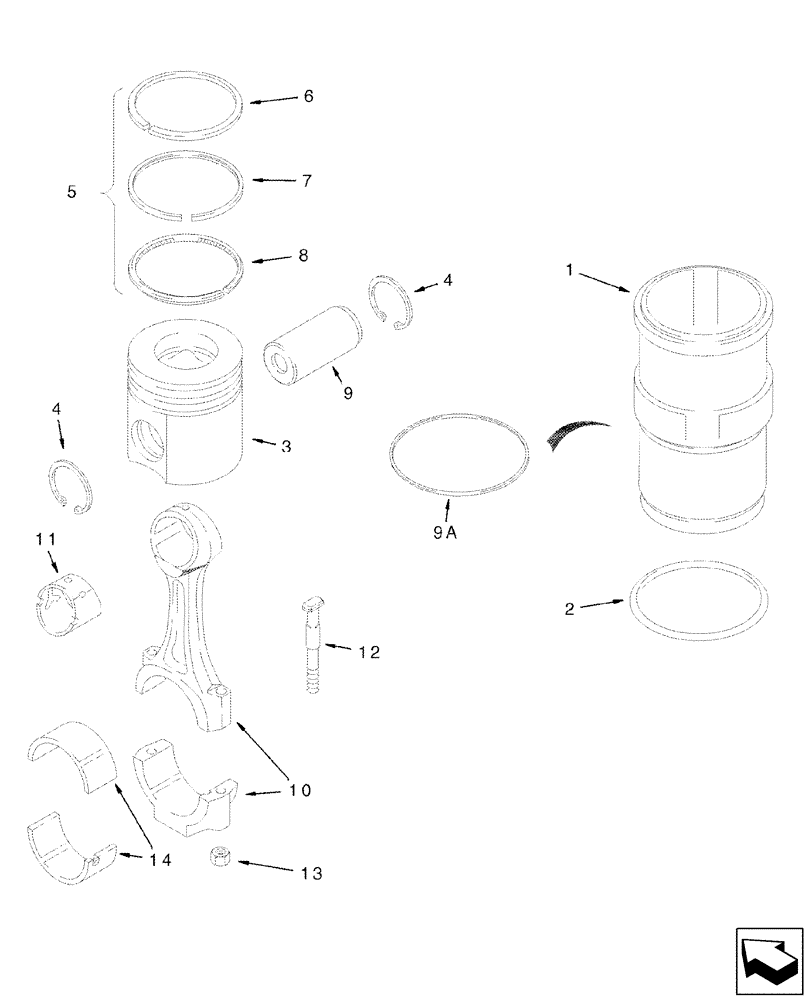 Схема запчастей Case IH 2577 - (10.105.02) - PISTONS - CONNECTING RODS (10) - ENGINE