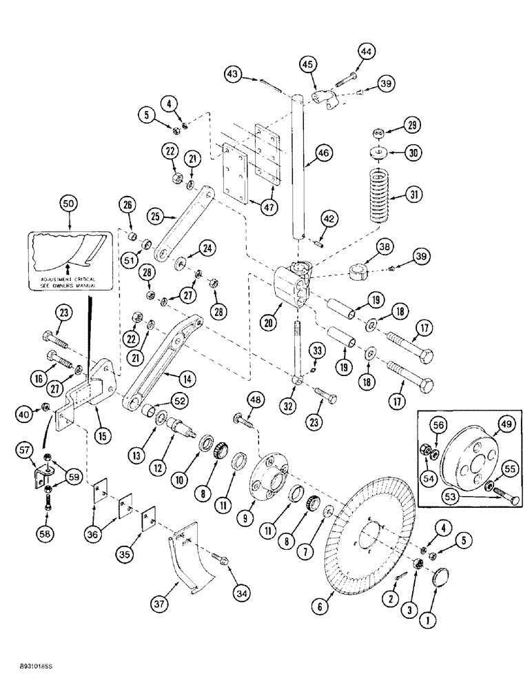 Схема запчастей Case IH 955 - (9D-36) - LIQUID FERTILIZER APPLICATOR, MIN-TILL OPENER ATTACHMENT (09) - CHASSIS/ATTACHMENTS