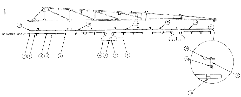 Схема запчастей Case IH SPX3185 - (09-029) - LIQUID PLUMBING - 75 3-BOOM SHUTOFF 20" NOZZLE SPACING Liquid Plumbing