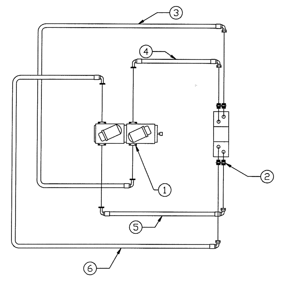 Схема запчастей Case IH PATRIOT WT - (05-009) - HYDROSTATIC PUMP Hydraulic Plumbing