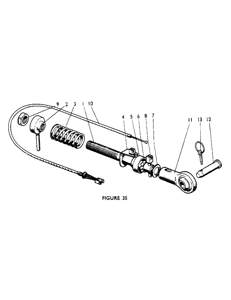 Схема запчастей Case IH 880UF - (54) - UPPER LINK, OVERLOAD RELEASE (U585) 880/UE, (U586) 880/UF, (OPTIONAL EQUIPMENT) Drawbars & Hitches