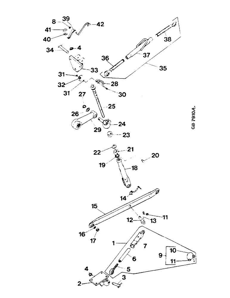 Схема запчастей Case IH 844S - (09-20) - THREE-POINT LINKAGE (12) - FRAME