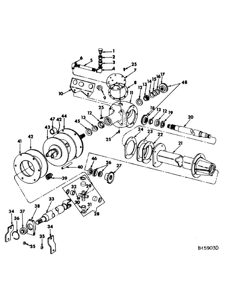 Схема запчастей Case IH 241 - (A-15) - MAIN DRIVE GEAR CASE (14) - MAIN GEARBOX & DRIVE