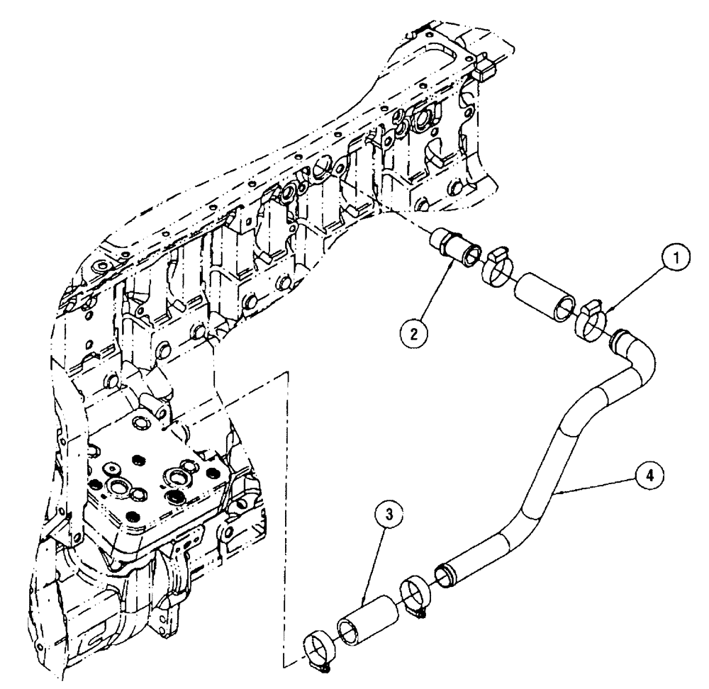 Схема запчастей Case IH FLX4510 - (02-005) - AIR INTAKE TUBE, AIR COMPRESSOR (01) - ENGINE