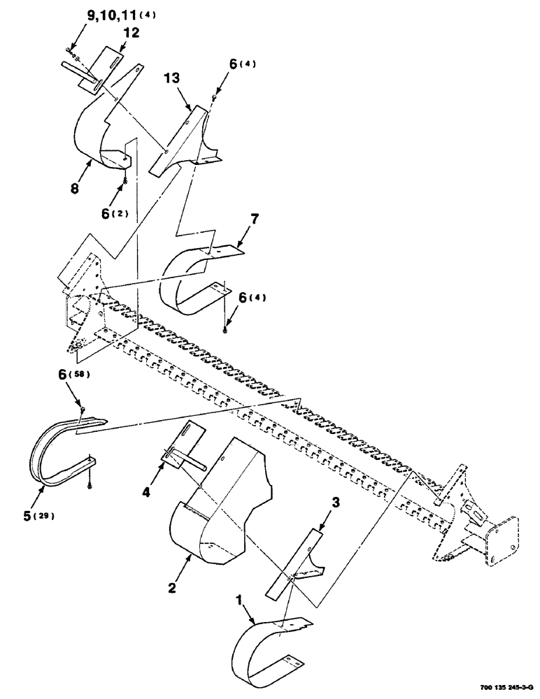 Схема запчастей Case IH RS451 - (3-08) - PICKUP WRAPPER AND SHIELD ASSEMBLIES Pickup