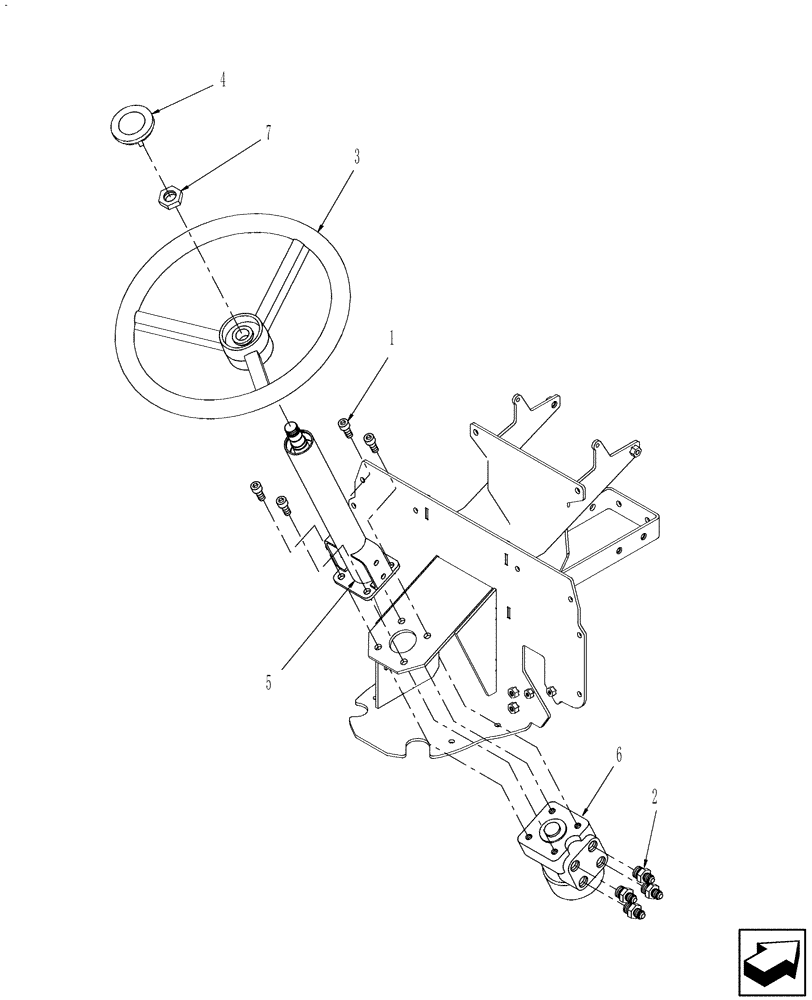 Схема запчастей Case IH D40 - (10.07) - STEERING COLUMN, FIXED (10) - OPERATORS PLATFORM/CAB