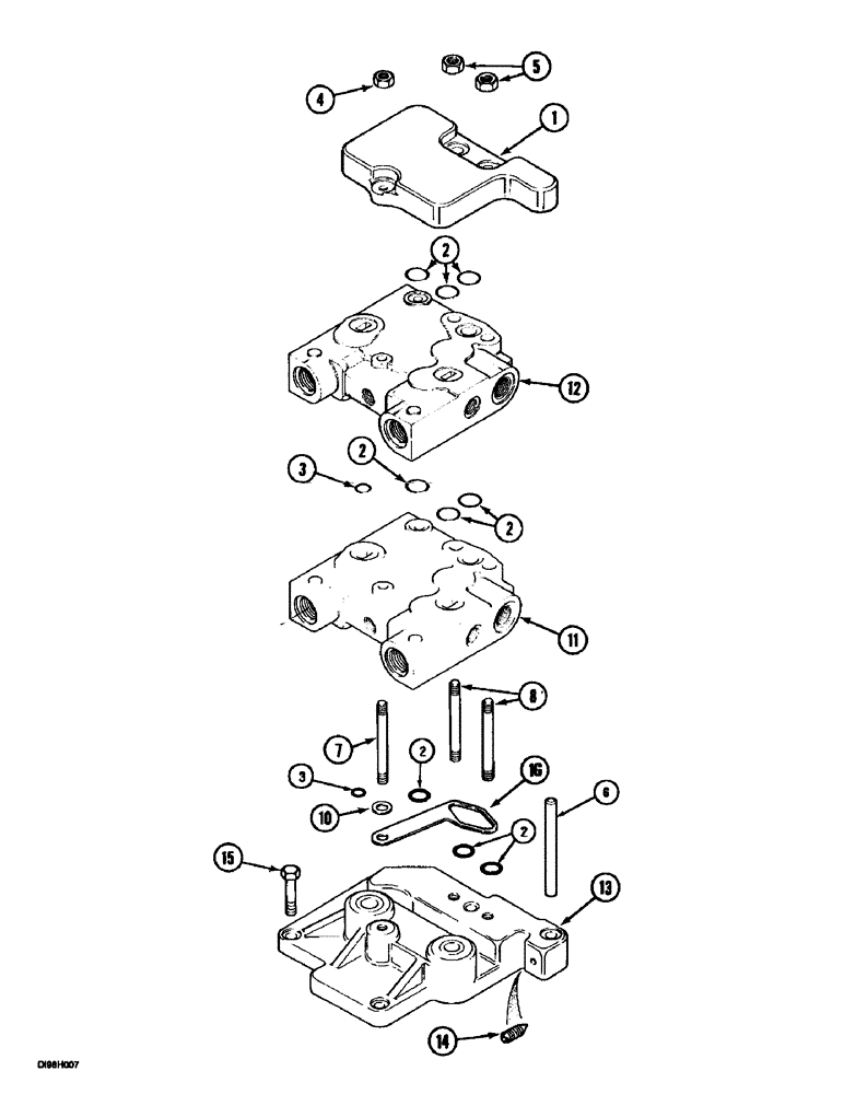 Схема запчастей Case IH 5150 - (8-060) - REMOTE CONTROL VALVES (08) - HYDRAULICS