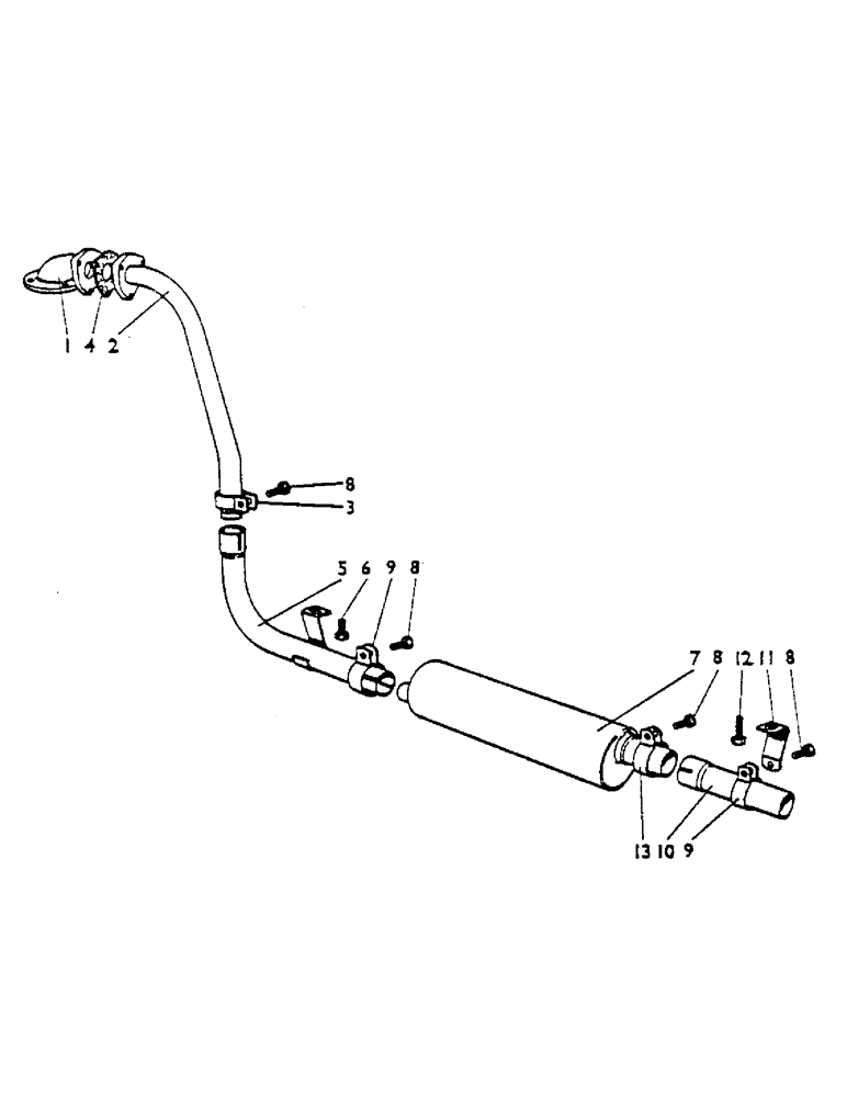 Схема запчастей Case IH 1200 - (022) - DOWNSWEPT EXHAUST, U923, OPTIONAL EQUIPMENT (01) - ENGINE