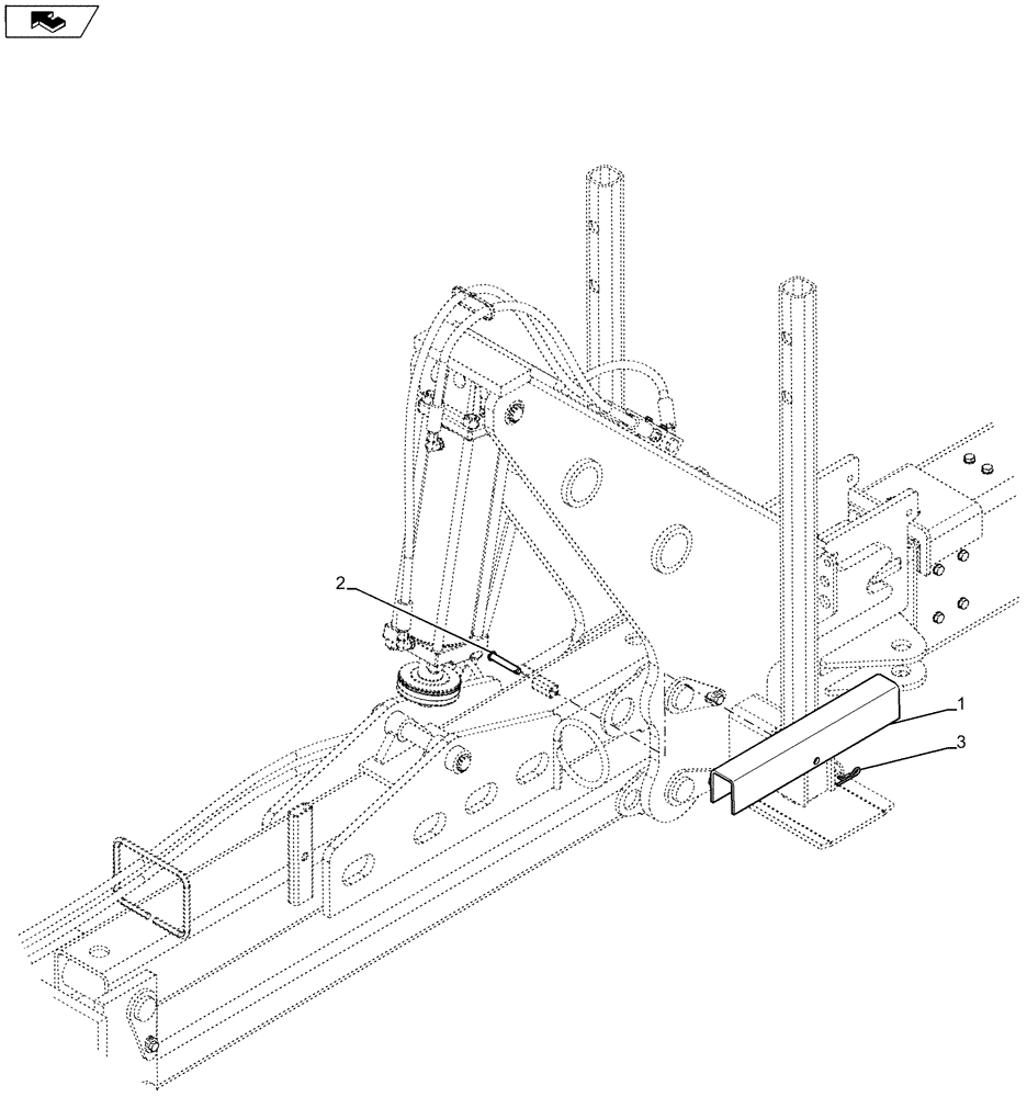 Схема запчастей Case IH 1250 - (39.110.18) - DRAWBAR HITCH CYLINDER STOP - 24 ROW (39) - FRAMES AND BALLASTING