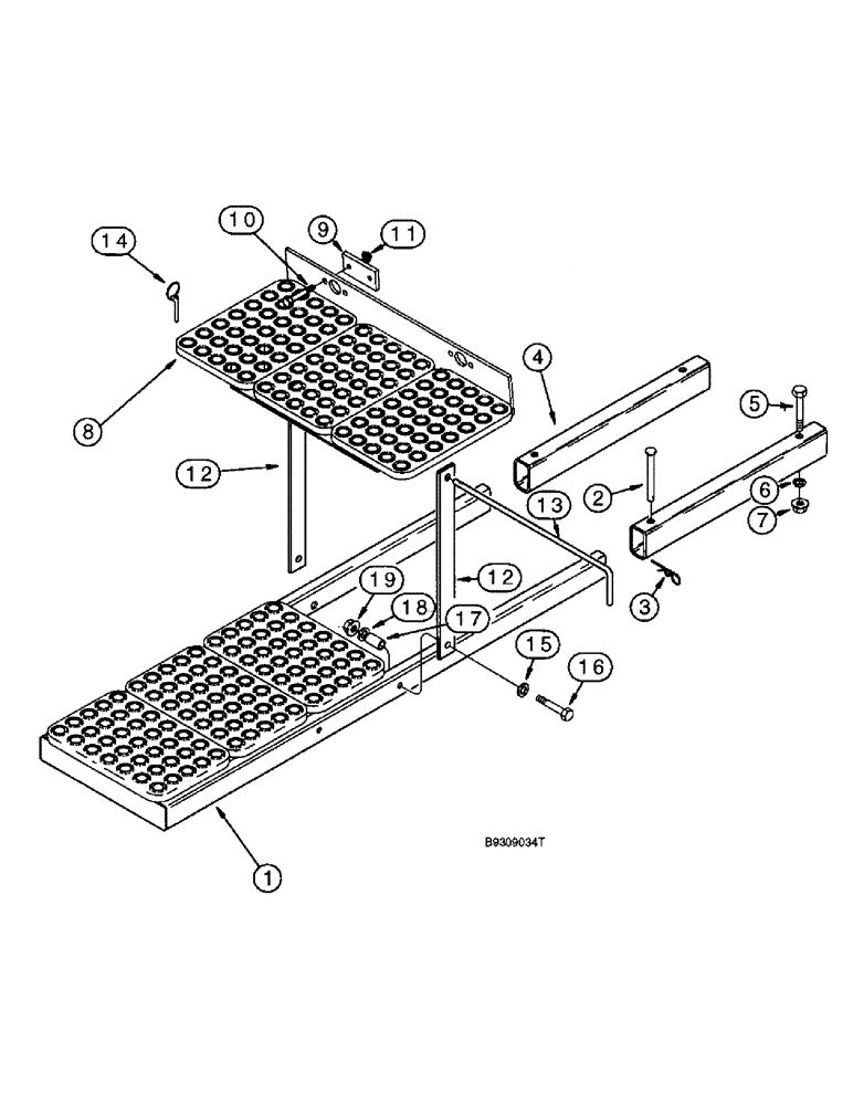 Схема запчастей Case IH 955 - (9C-06) - PLATFORM AND STEPS, ALL RIGID PLANTERS (09) - CHASSIS/ATTACHMENTS