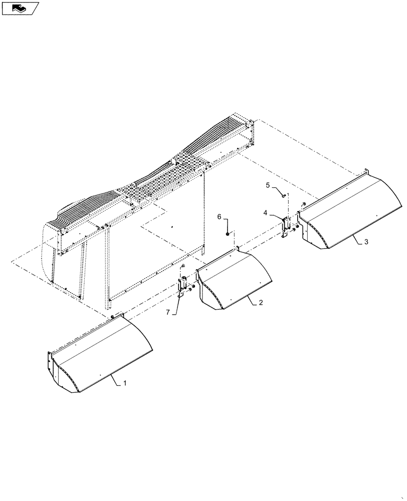 Схема запчастей Case IH 635 - (74.141.27) - HOOD INLET (74) - CLEANING