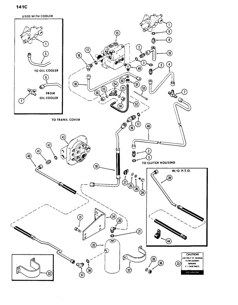 Схема запчастей Case IH 770 - (141C) - STEERING AND BRAKE VALVE SYSTEM, POWER BRAKES W/MECHANICAL SHIFT, USED PRIOR TO TRACTOR S/N 8693001 (05) - STEERING