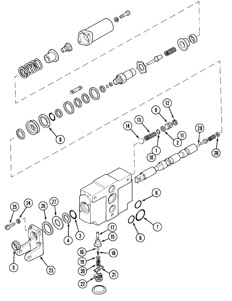 Схема запчастей Case IH C60 - (08-16) - AUXILIARY VALVES (08) - HYDRAULICS