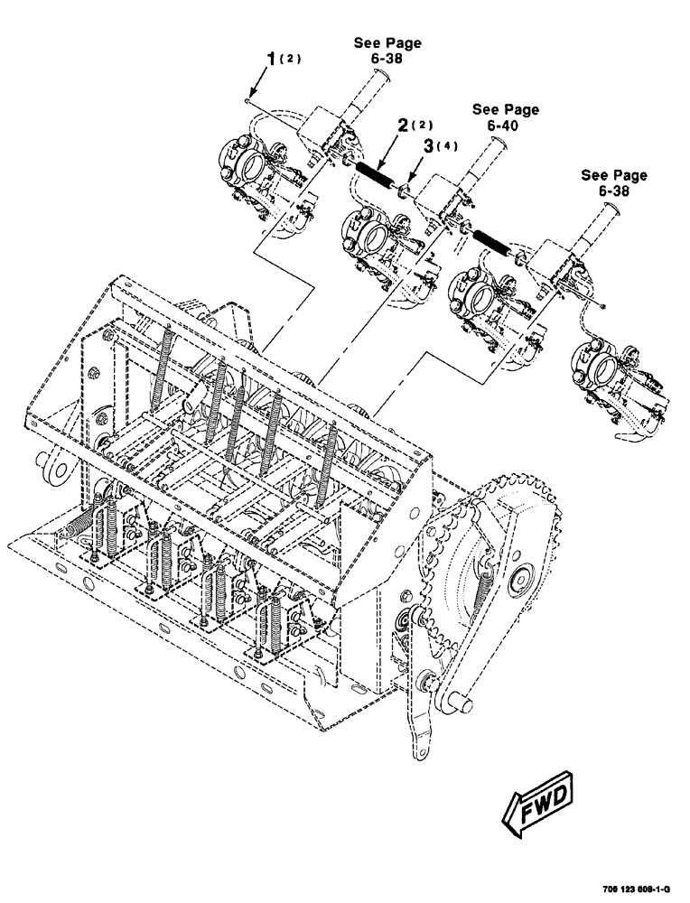 Схема запчастей Case IH 8576 - (06-036) - KNOTTER LUBE ASSEMBLY (AUTO-LUBE) (14) - BALE CHAMBER