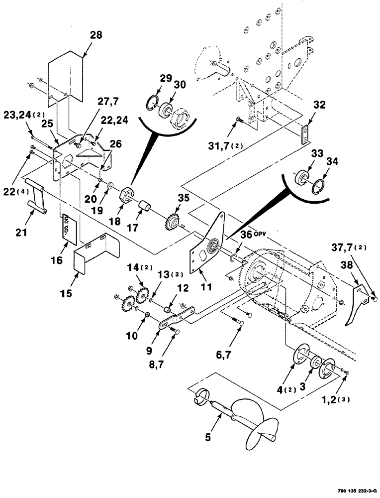 Схема запчастей Case IH RS561 - (02-028) - STUFFER, AUGER AND DRIVE ASSEMBLIES (RIGHT) Driveline