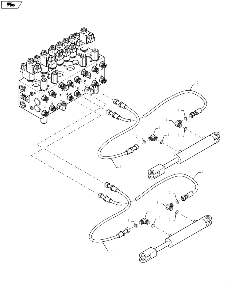 Схема запчастей Case IH 3230 - (35.900.02) - HYDRAULIC GROUP, BOOM OUTER FOLD (35) - HYDRAULIC SYSTEMS