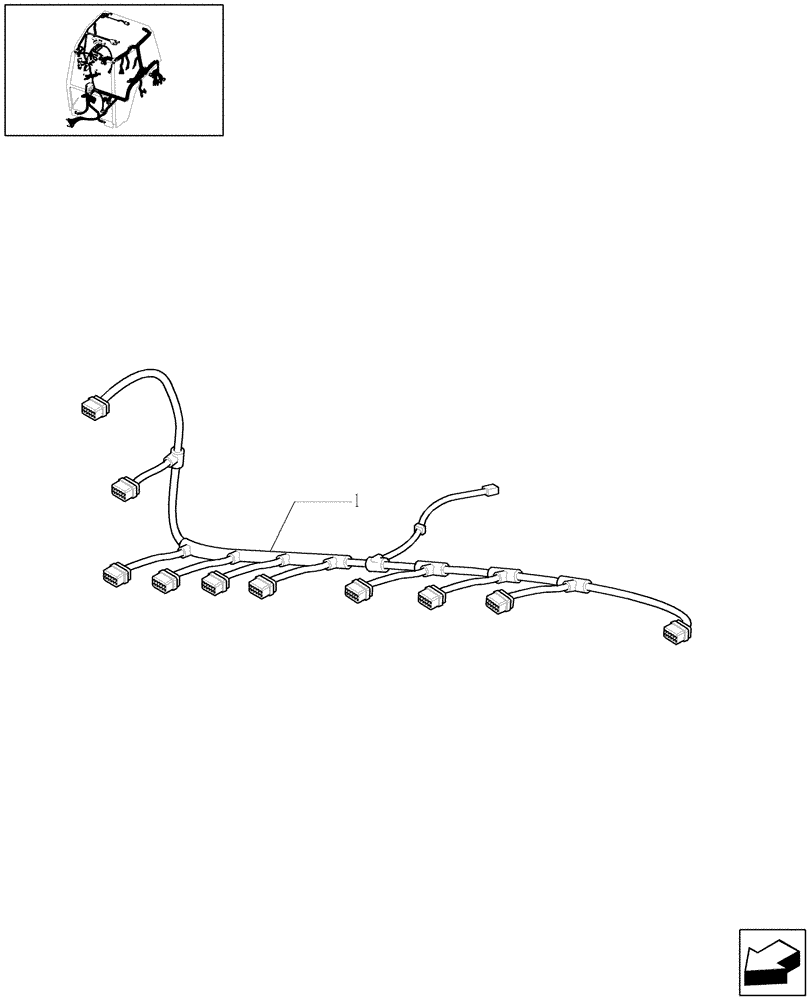 Схема запчастей Case IH PUMA 155 - (1.75.4[11]) - CONTROL PANEL CABLE (06) - ELECTRICAL SYSTEMS