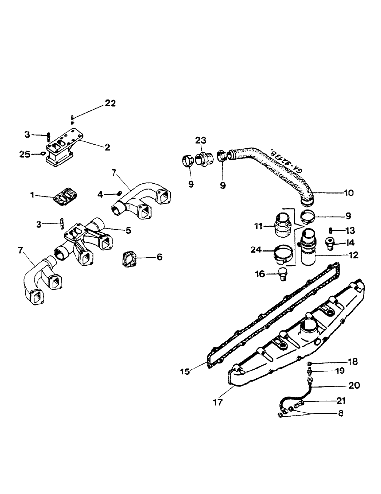 Схема запчастей Case IH D-310 - (14-09) - MANIFOLDS 