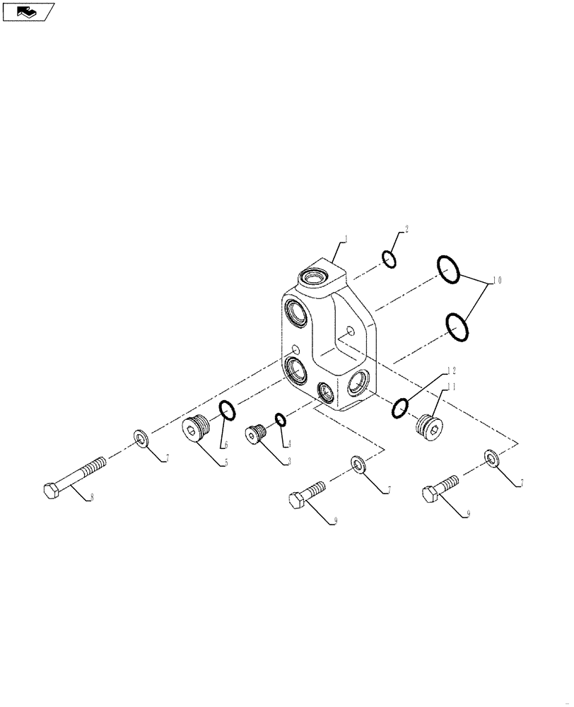 Схема запчастей Case IH STEIGER 550 - (27.100.29) - AXLE LUBE MANIFOLD - 500 & 600 SERIES AXLES (27) - REAR AXLE SYSTEM