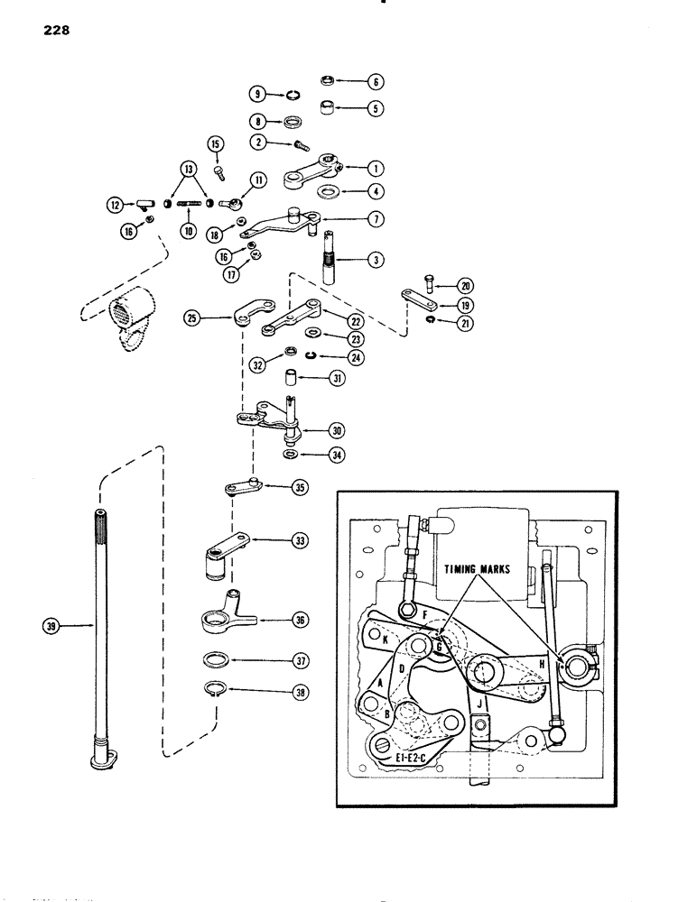 Схема запчастей Case IH 1090 - (228) - D-O-M UPPER SENSING LINKAGE (08) - HYDRAULICS