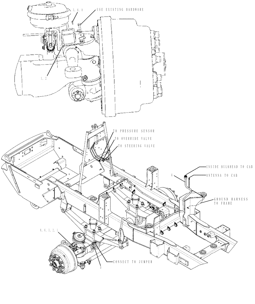 Схема запчастей Case IH TITAN 4020 - (10-022) - ACCUGUIDE ELECTRIC PACKAGE, FRAME Options