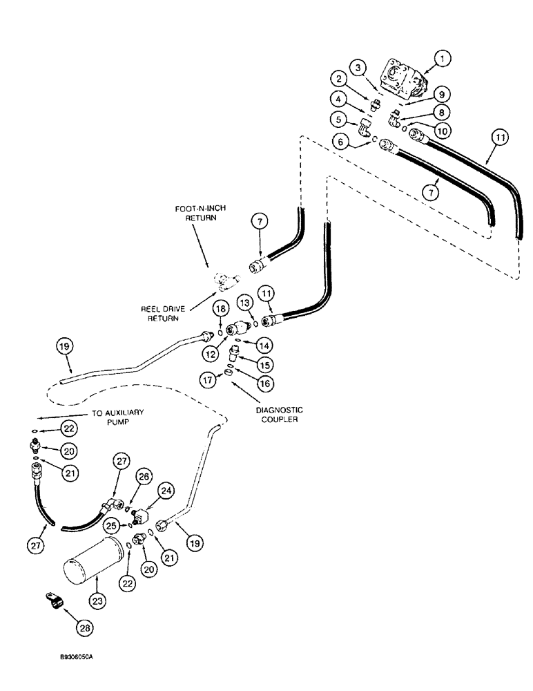 Схема запчастей Case IH 1666 - (5-04) - STEERING SYSTEM, SUPPLY AND RETURN (04) - STEERING